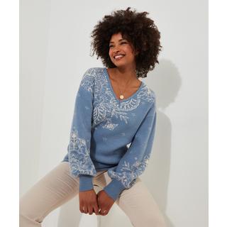 Joe Browns  Paisley-Pullover mit V-Ausschnitt 