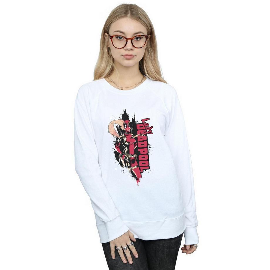 MARVEL Lady Deadpool Felpa Stampa Grafica  