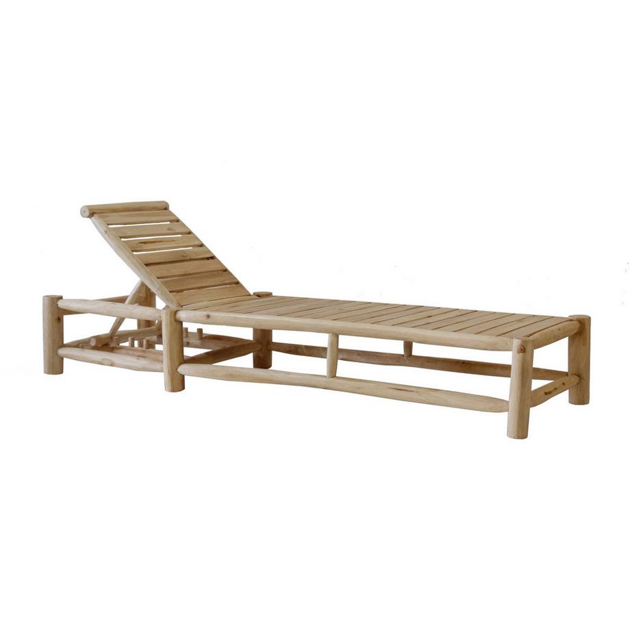 mutoni Chaise longue de jardin Verdezza nature blanc  