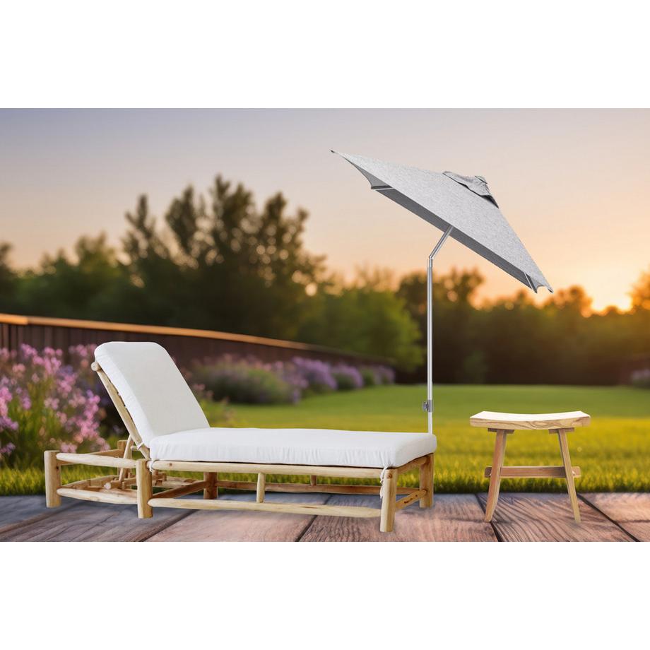 mutoni Chaise longue de jardin Verdezza nature blanc  