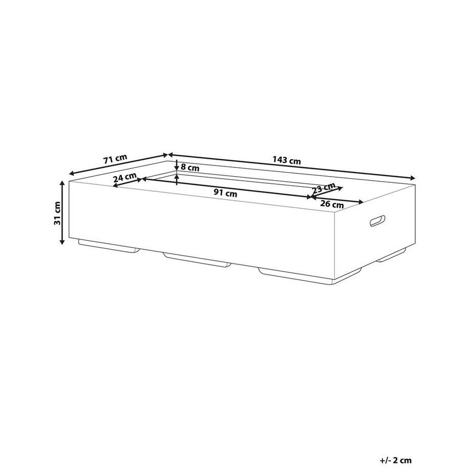 Beliani Braséro de jardin en Oxyde de magnésium  PAVO  