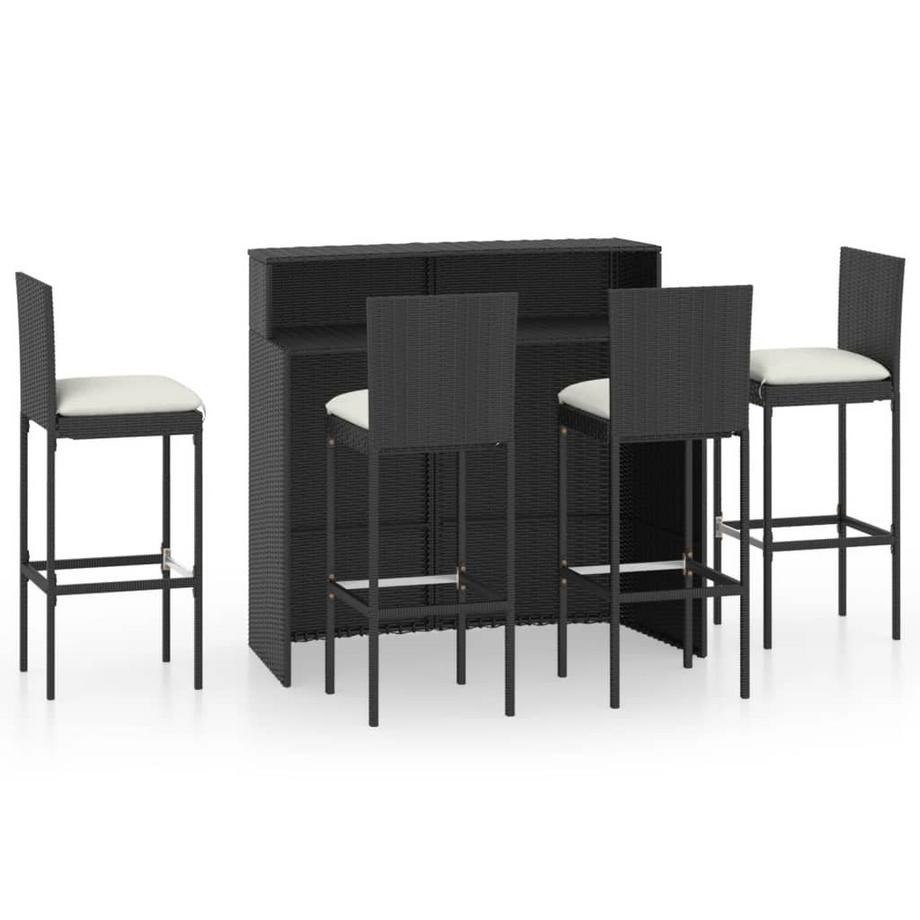 Garten-bar set poly-rattan