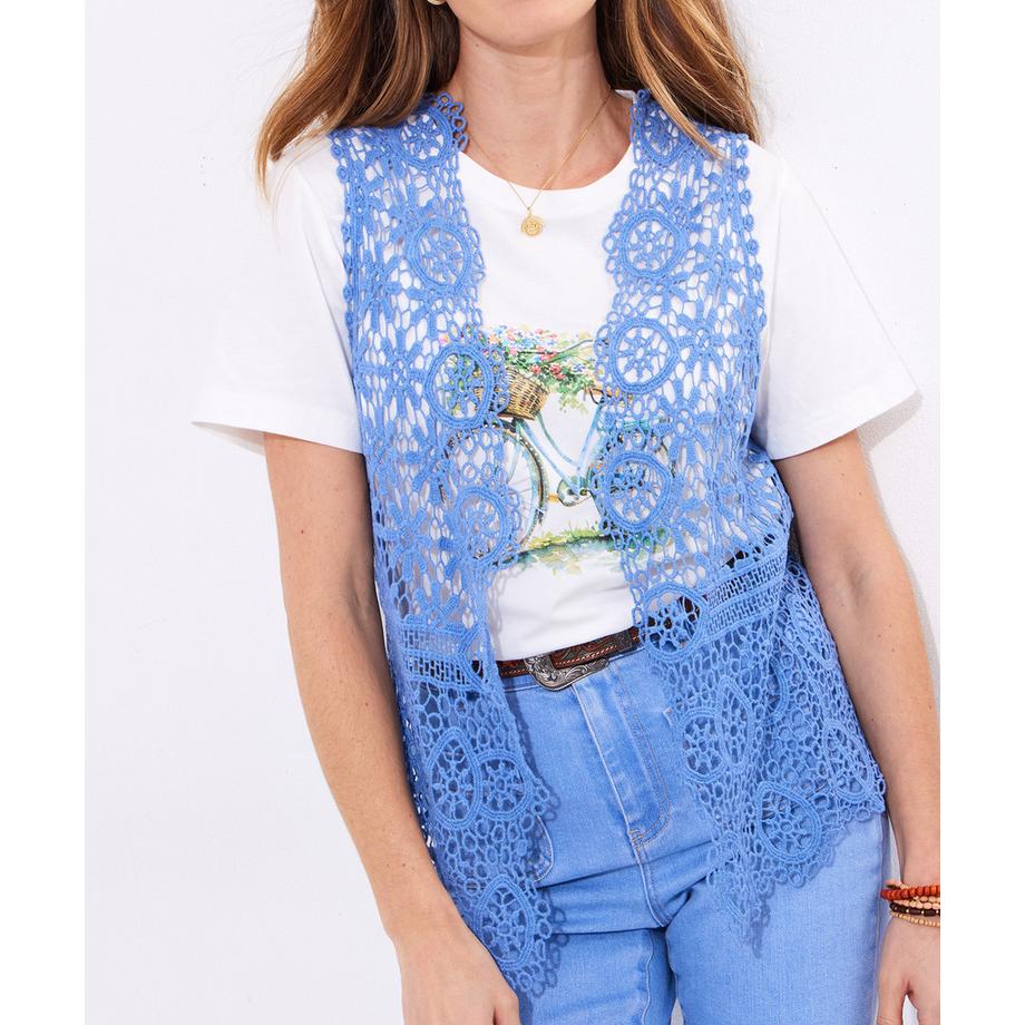 Joe Browns Offene Strick Häkelweste  