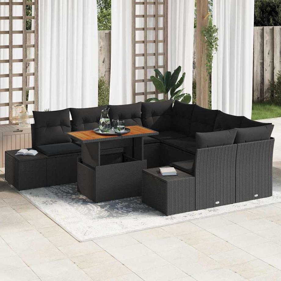 VidaXL Ensemble de canapé de jardin poly rattan  