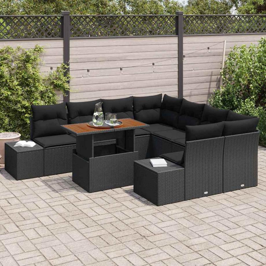 VidaXL Ensemble de canapé de jardin poly rattan  
