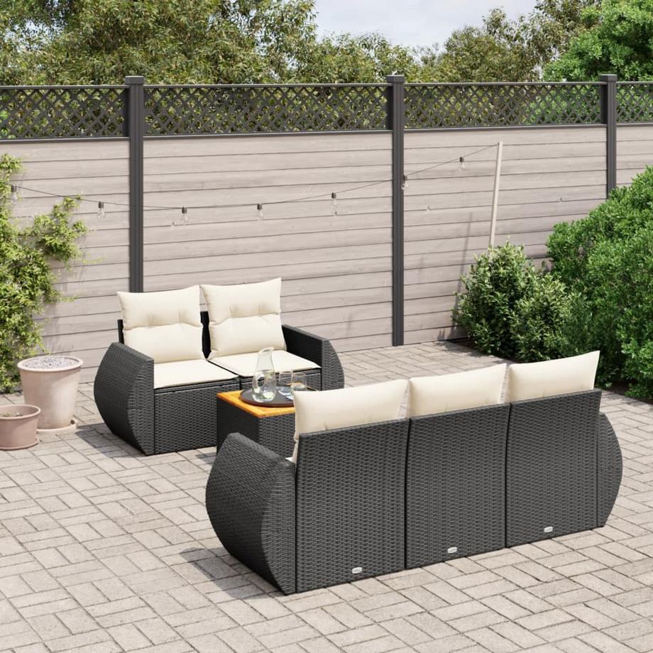 VidaXL set divano da giardino Polirattan  