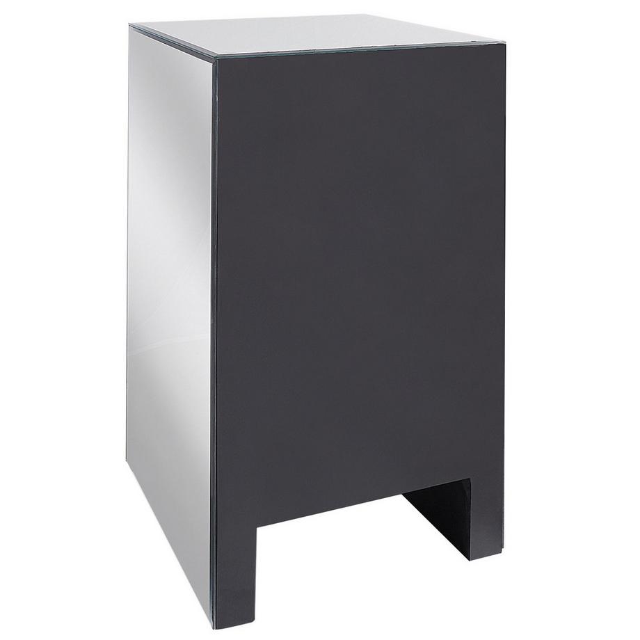 Beliani Comodino 3 cassetto en Vetro Glamour LORAY  