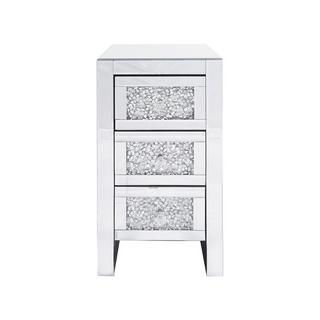 Beliani Table de chevet en Verre Glamour LORAY  