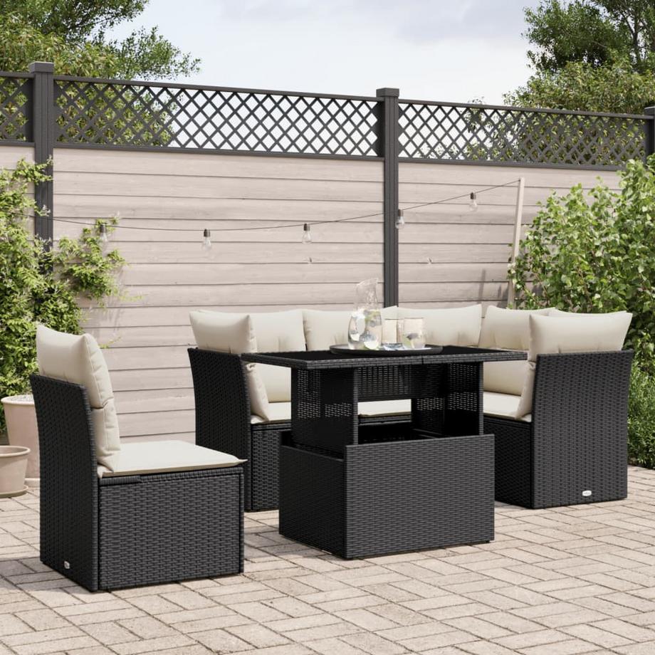VidaXL Ensemble de canapés de jardin rotin synthétique  