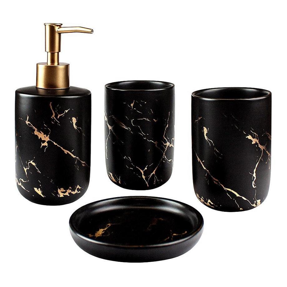 Ensemble de salle de bain en 4 parties - Noir