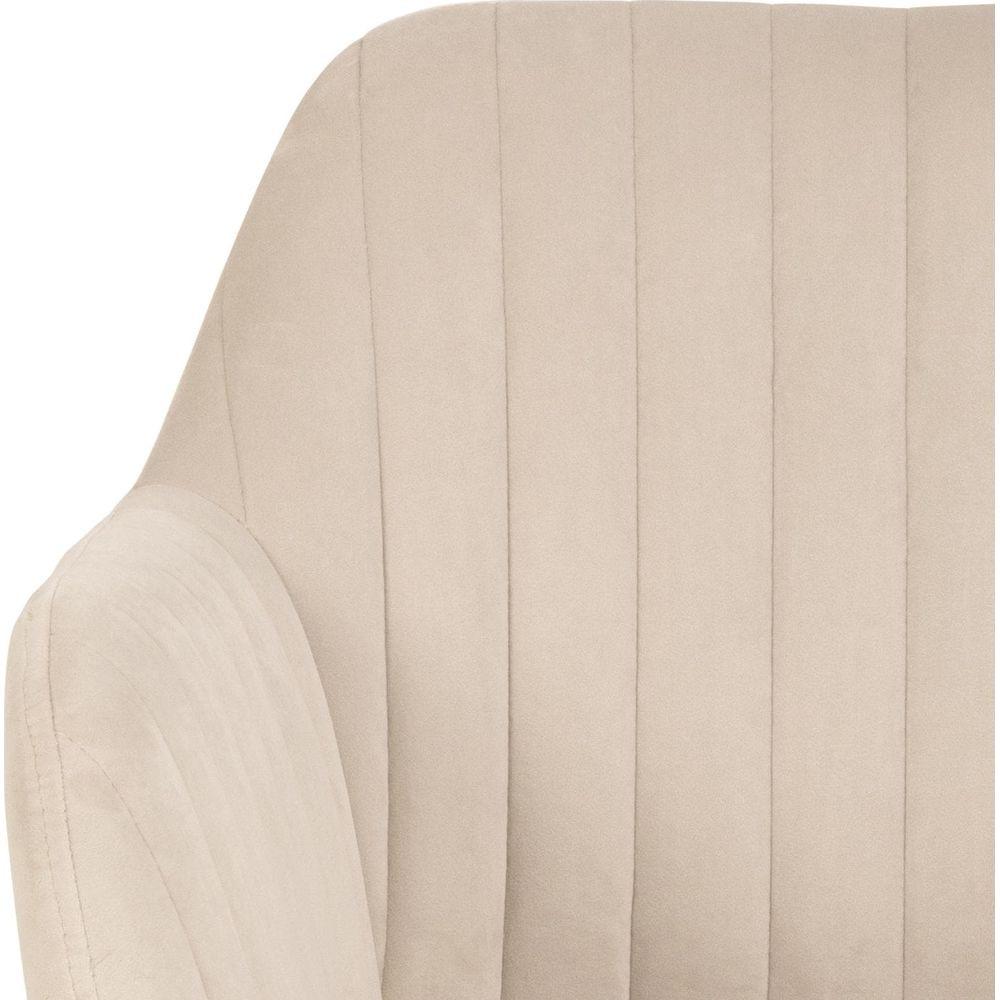 mutoni Fauteuil Milano VIC Tissu sable surpiqûre longitudinale noir  