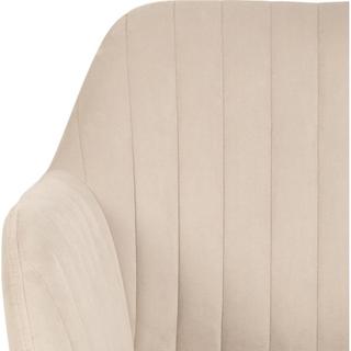 mutoni Fauteuil Milano VIC Tissu sable surpiqûre longitudinale noir  