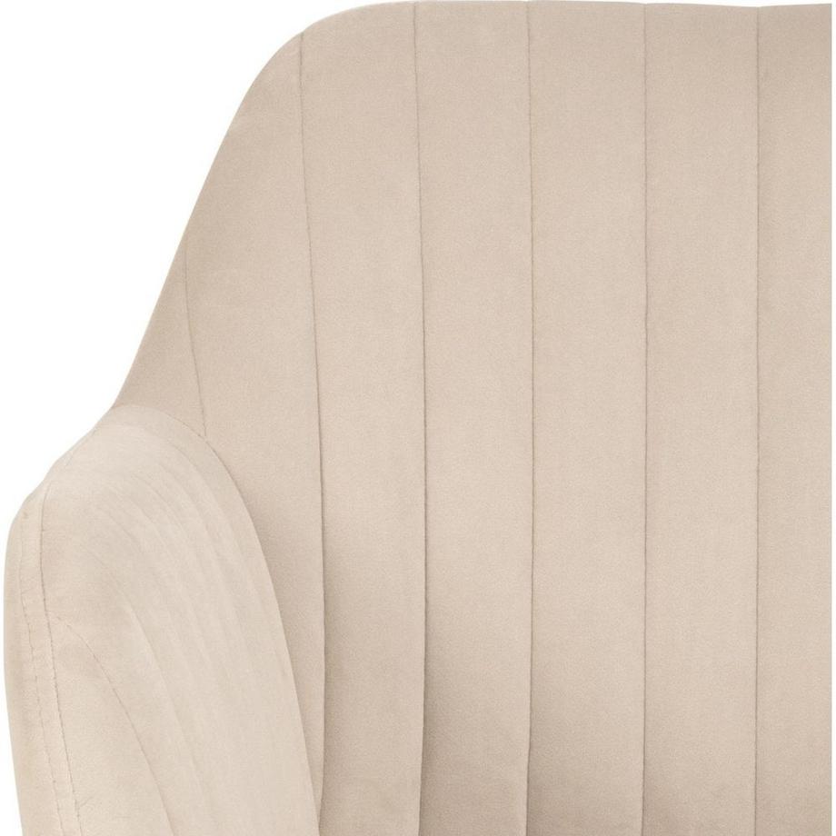 mutoni Fauteuil Milano VIC Tissu sable surpiqûre longitudinale noir  