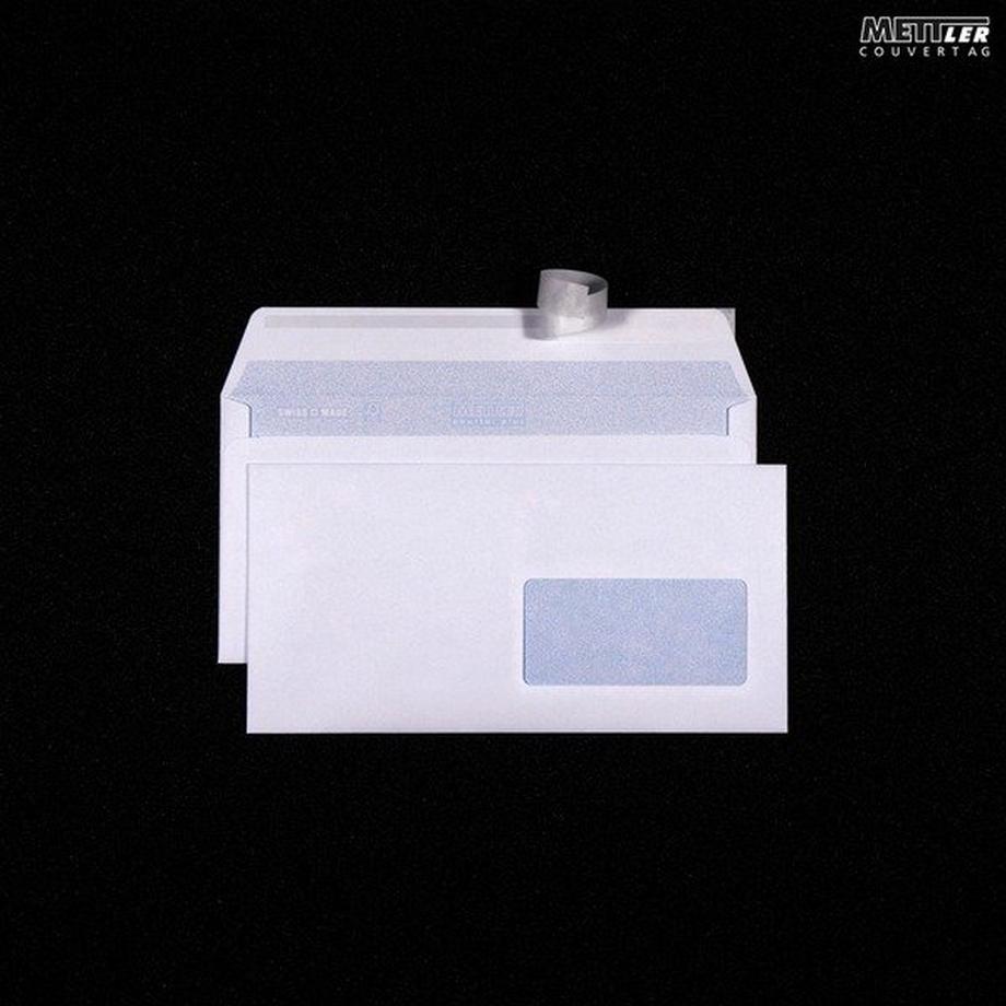 METTLER METTLER Couvert Fenster rechts C5/6 7064 100g hochweiss, Kleber 500 Stk  