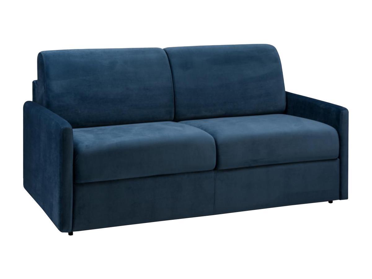 Vente-unique Schlafsofa 3Sitzer Samt CALIFE Liegefläche 1 Matratzen  