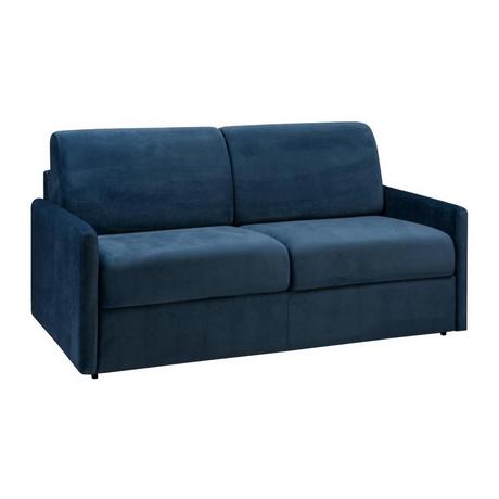 Vente-unique Schlafsofa 3Sitzer Samt CALIFE Liegefläche 1 Matratzen  