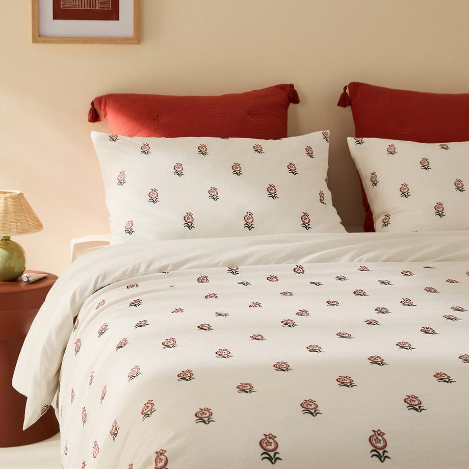 La Redoute Intérieurs Taie d'oreiller en coton vintage brodé  