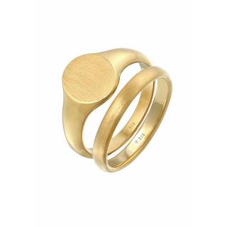 Kuzzoi  Bague Herren Siegelring Basic Bandring 2Er Set 925 Silber 
