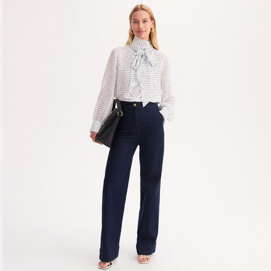 La Redoute Collections Blusa lavallière a pois maniche lunghe  