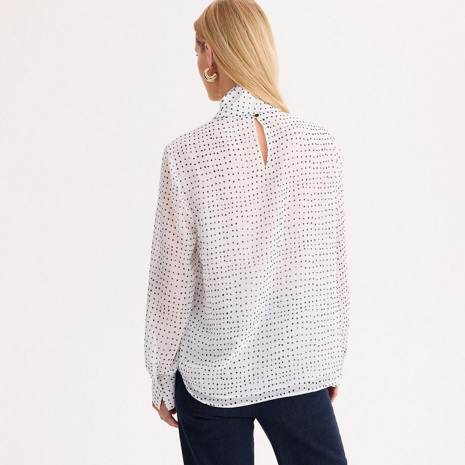 La Redoute Collections Blusa lavallière a pois maniche lunghe  