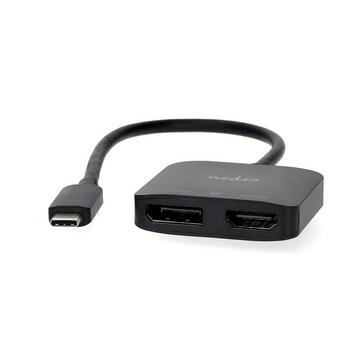 Adattatore USB-C™ | USB 3.2 Gen 1 | USB-C™ Maschio | Uscita DisplayPort femmina/HDMI™ | 8K@30Hz | 0,20 mt | Rotondo | Nichelato | Nero | Scatola