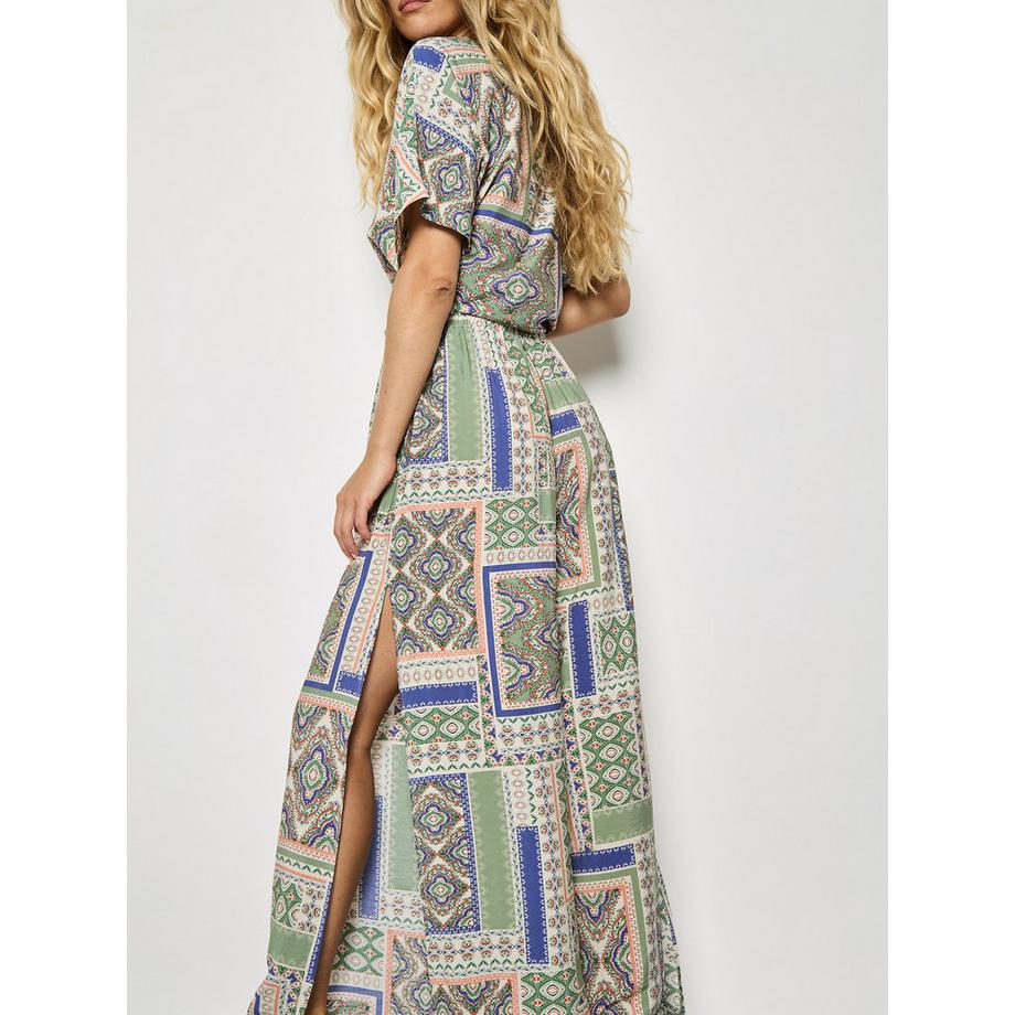 APRICOT Folk Patchwork-Hose mit weitem Bein  