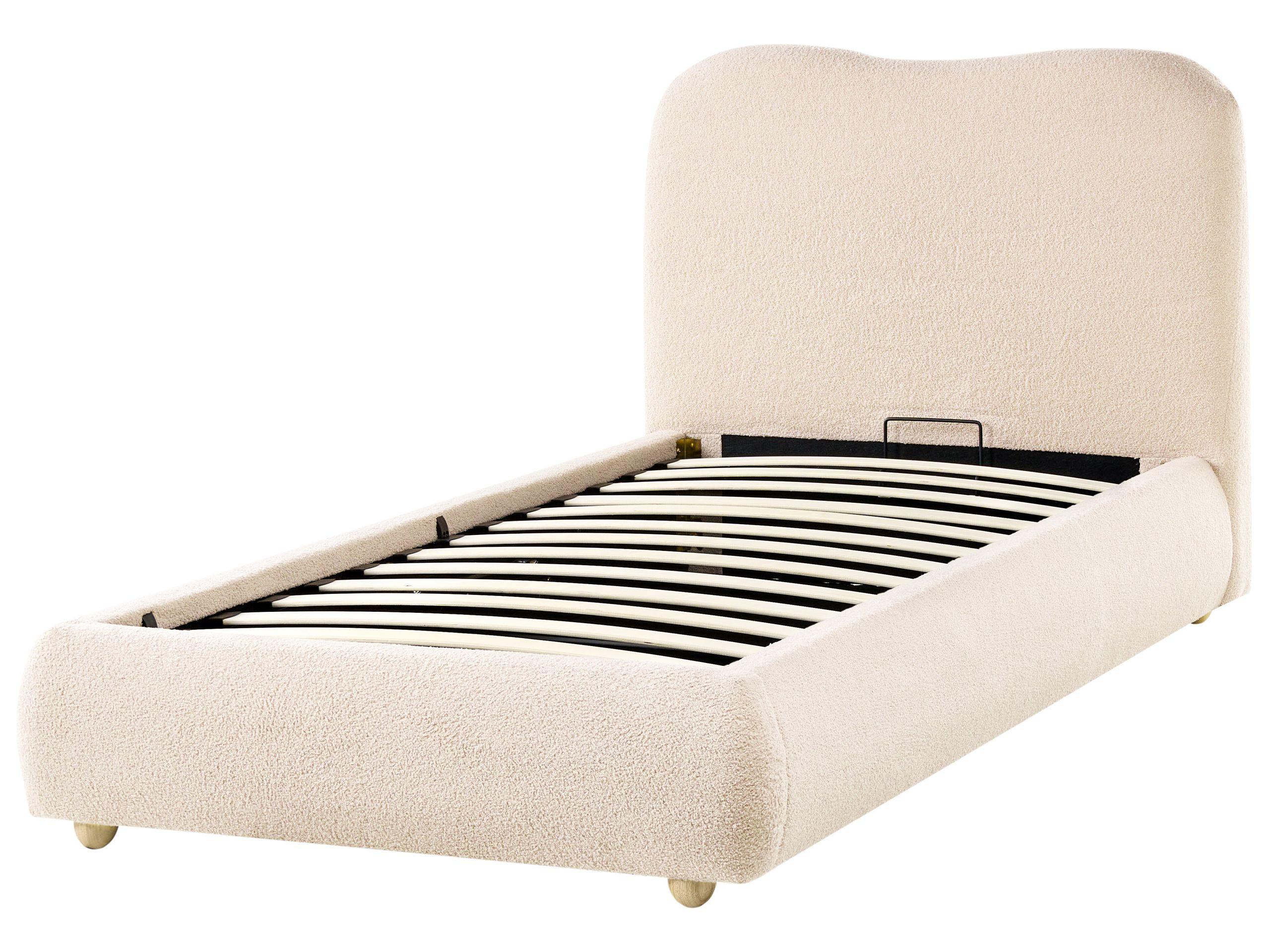 Beliani Lit ottoman en Bouclé Moderne BLAGNAC  