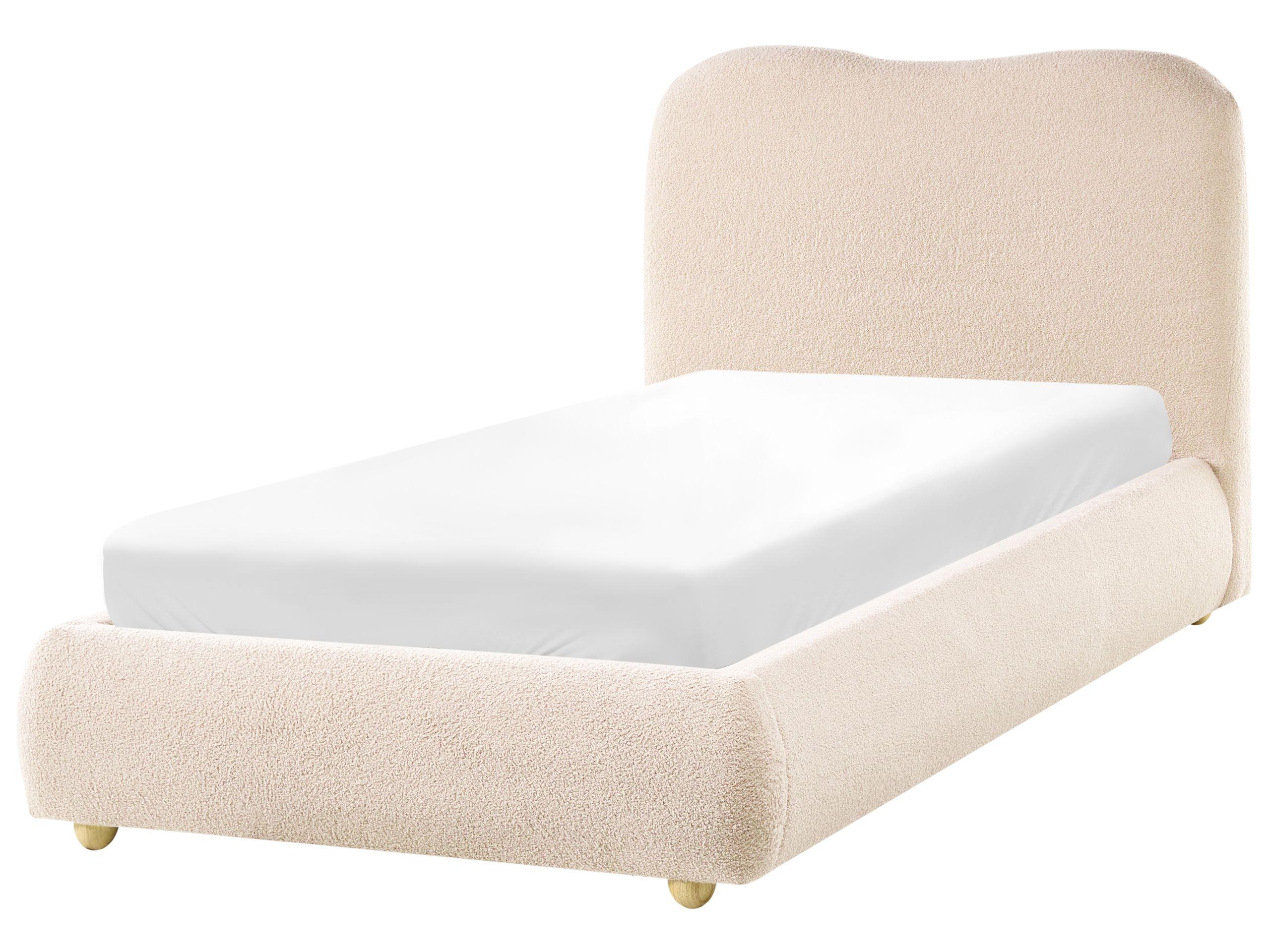 Beliani Lit ottoman en Bouclé Moderne BLAGNAC  