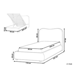 Beliani Lit ottoman en Bouclé Moderne BLAGNAC  
