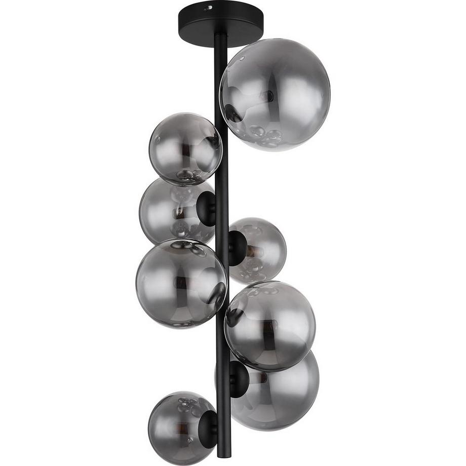 mutoni Plafoniera Riha metallo nero opaco 8xG9  