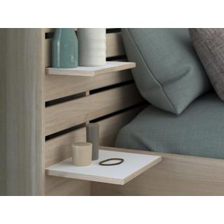Vente-unique Bett mit Stauraum - 140 x 190/200 cm - Holzfarben - TENALIA II  