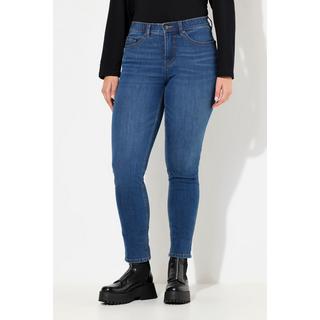 Ulla Popken  Jeans modello Sarah in comodo tessuto elasticizzato con taglio della gamba aderente e cintura comoda 