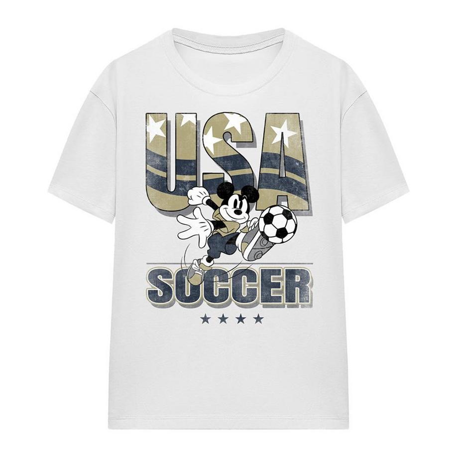 T-ShirtMotif Mickey Mouse Usa Soccer