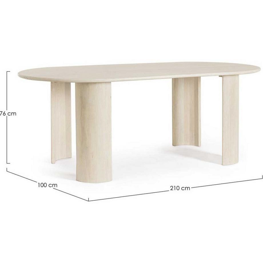 mutoni Tisch Orlando oval natur 210x100  