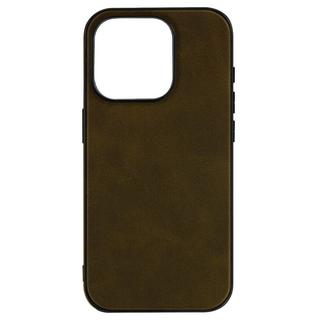 Avizar  Cover iPhone 15 Pro, effetto pelle kaki 