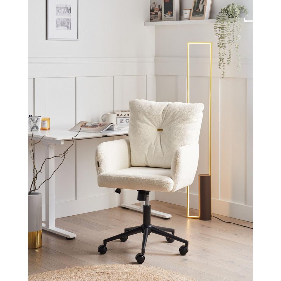 Beliani Chaise de bureau en Bouclé  ALPINE  