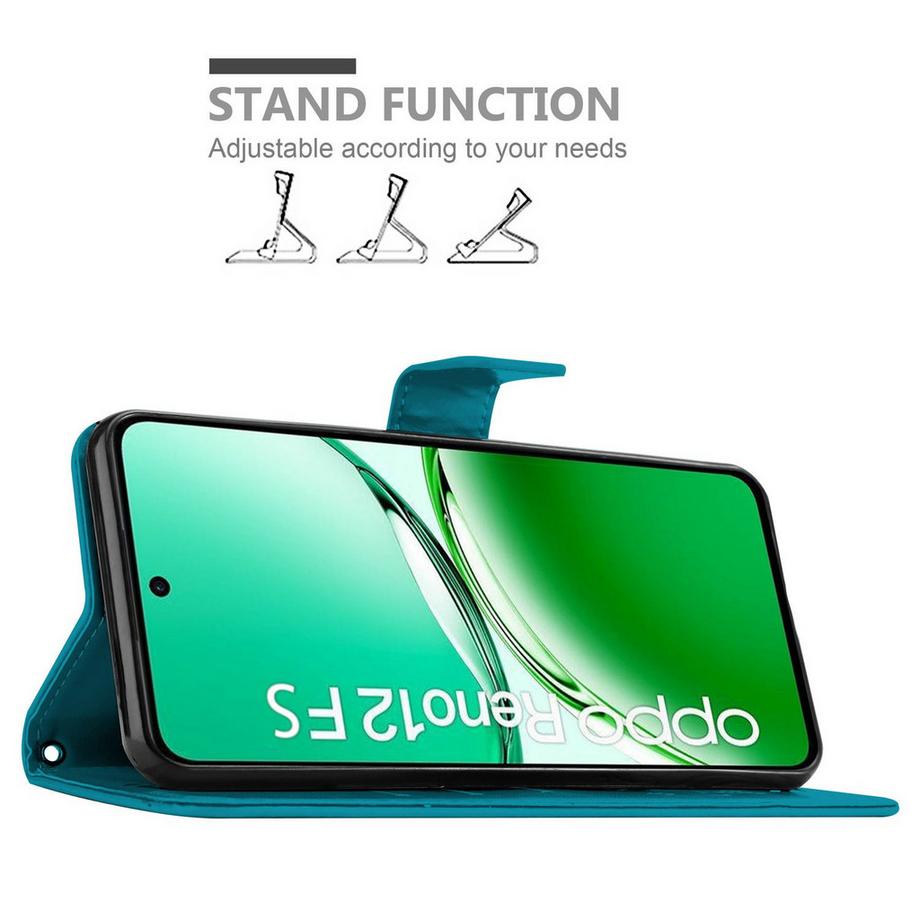 Cadorabo  Oppo Reno 12 FS Hülle mit Blumen Muster 
