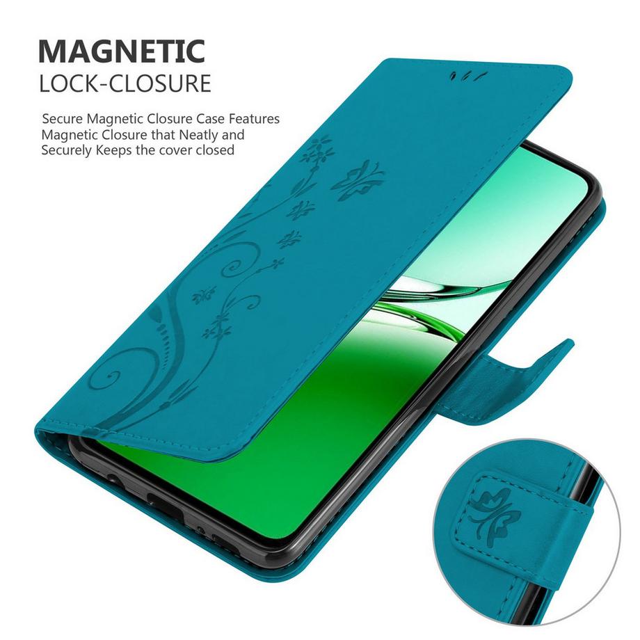 Cadorabo  Oppo Reno 12 FS Hülle mit Blumen Muster 