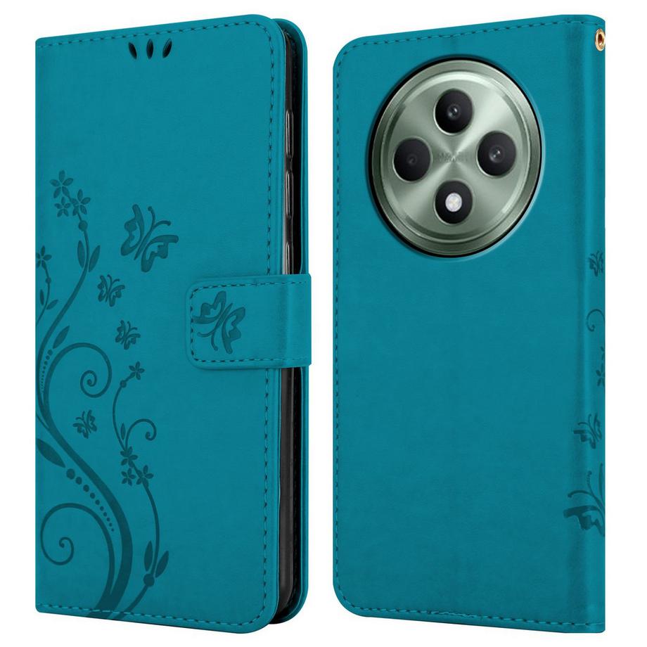 Cadorabo  Oppo Reno 12 FS Hülle mit Blumen Muster 