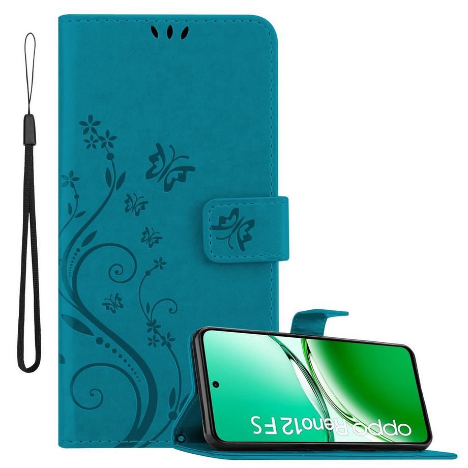 Oppo Reno 12 FS Hülle mit Blumen Muster