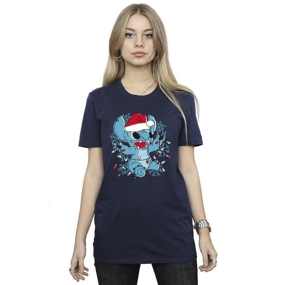 Disney Stitch Luci di Natale T-Shirt  