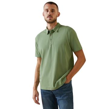 polo-shirt mit medaillen-knöpfen