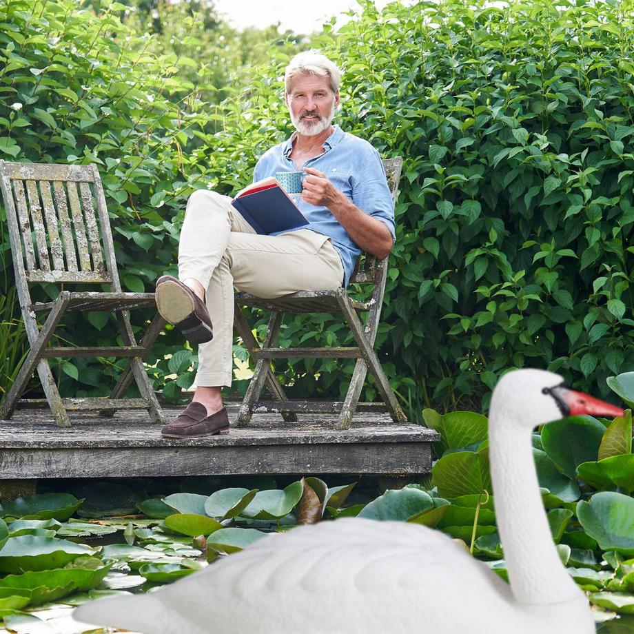 B2X  XXL Gartendeko Schwan 