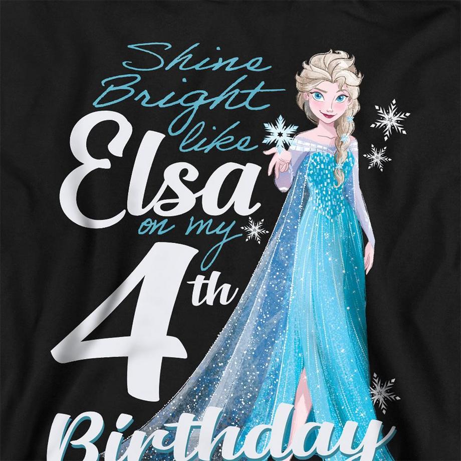 FROZEN  Sweat À Capuche 4ème Anniversaire Bright Like Elsa 