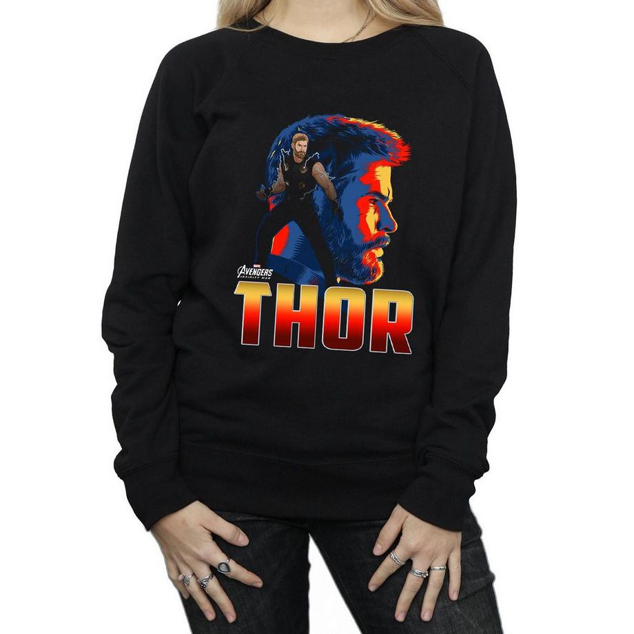 MARVEL Avengers Infinity War Thor Grafikdruck Sweatshirt  
