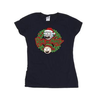 Rick And Morty  Christmas Wreath TShirt 