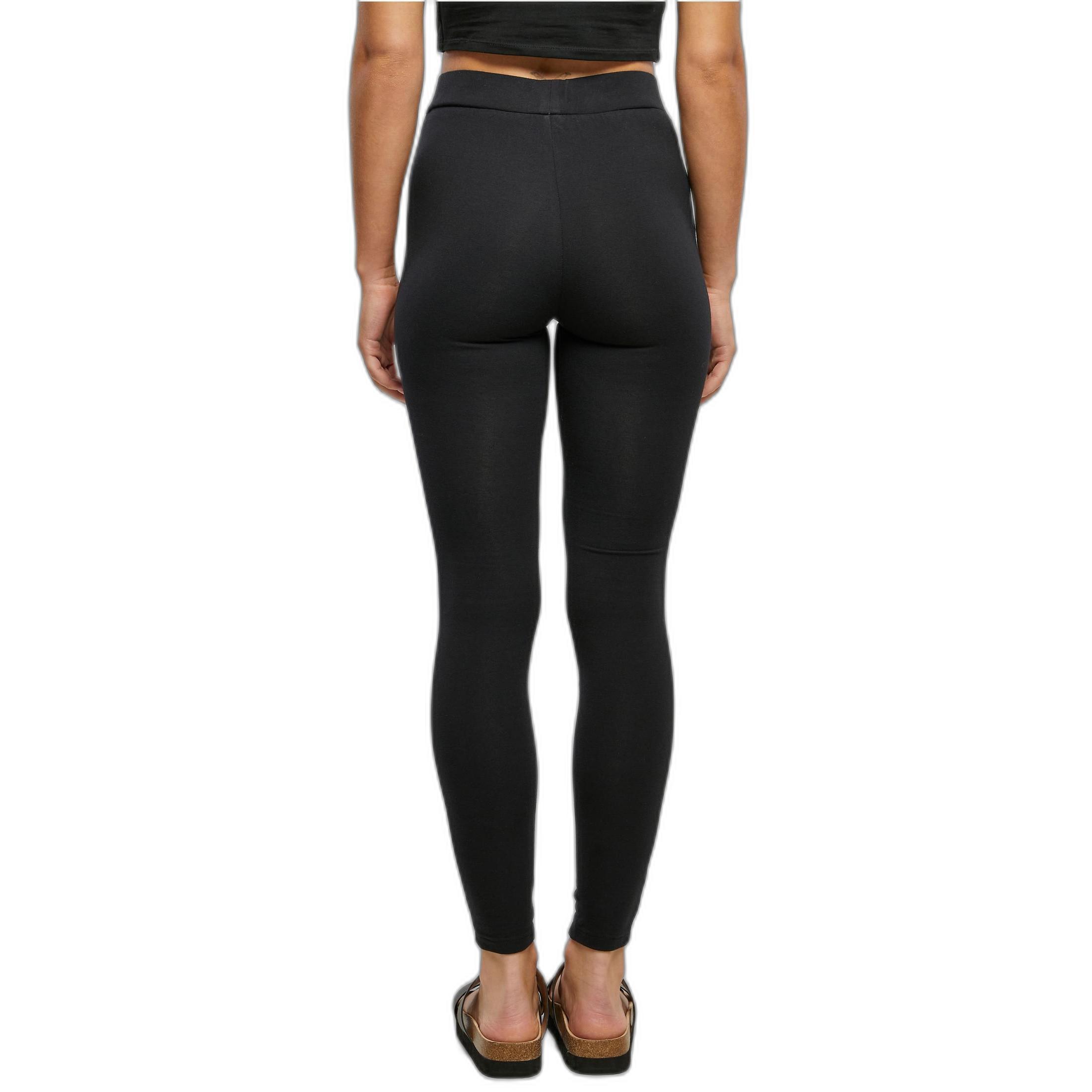 URBAN CLASSICS  legging intarsiato con pizzo femminile all'uncinetto 