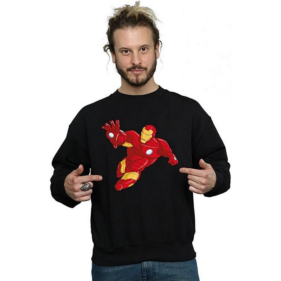 Iron Man Iron Man Action Pose Grafikdruck Sweatshirt  