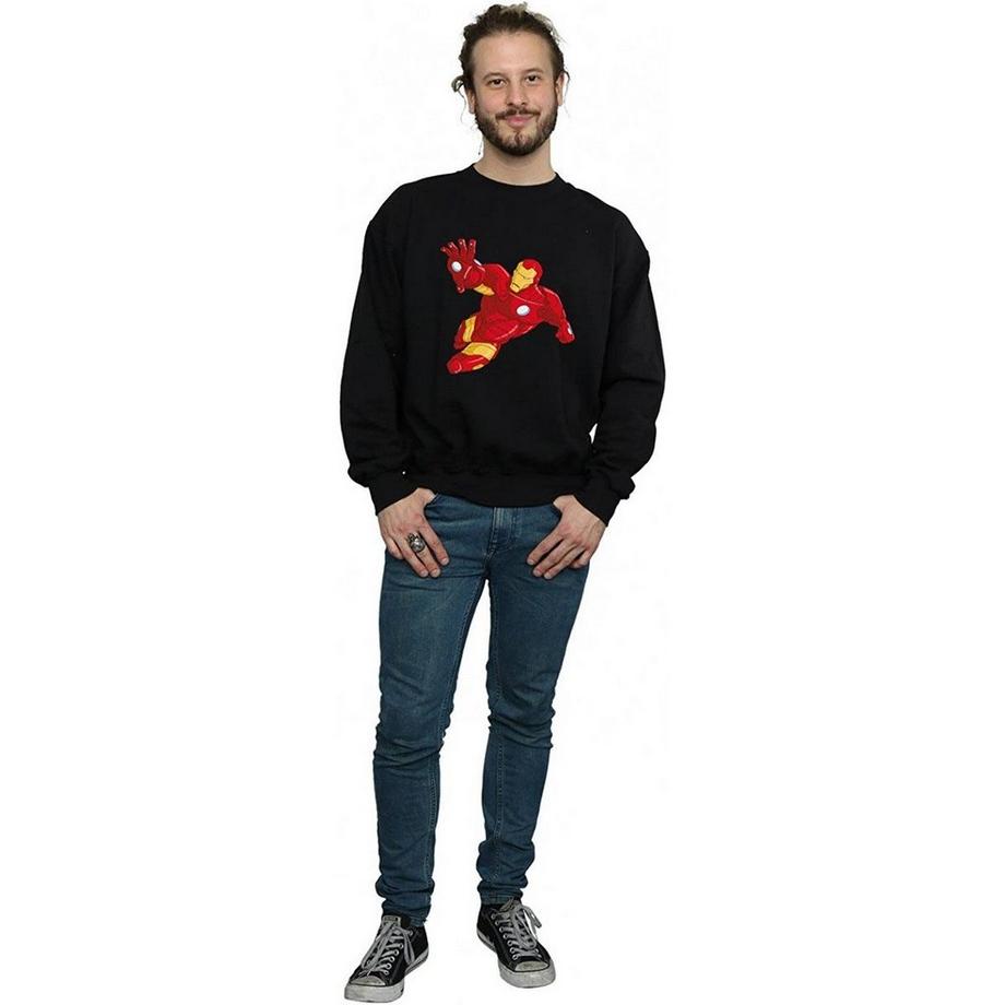 Iron Man Iron Man Action Pose Grafikdruck Sweatshirt  