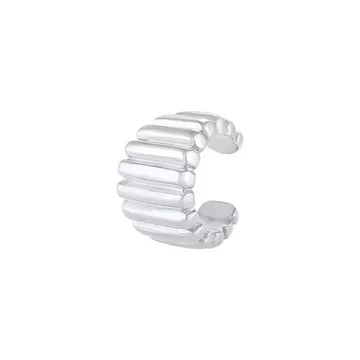 Boucles d'Oreilles Earcuff Ohrklemme Single Relief Gerillt 925 Silber